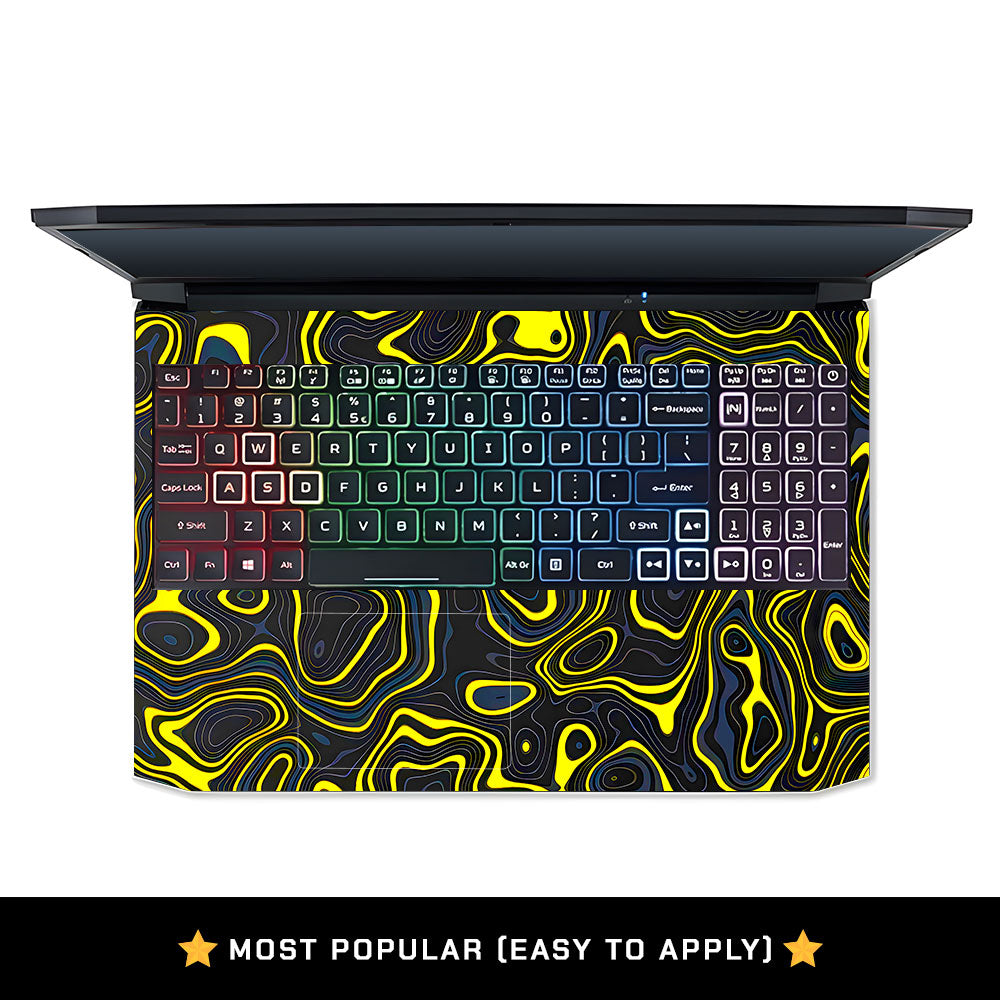 Neon Lava Contours Acer Nitro 5 AN515 44, 56 Laptop Skin