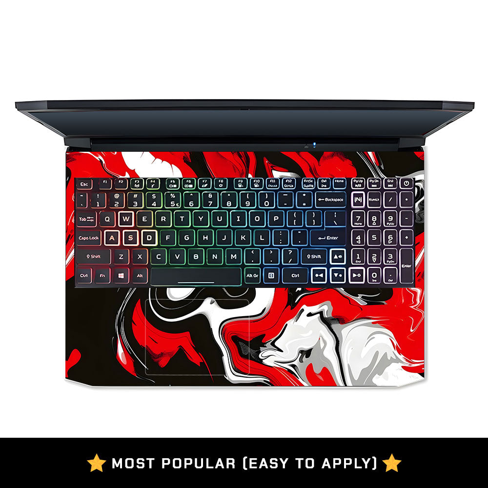 Red and White Marble Acer Nitro 5 AN515 44, 56 Laptop Skin