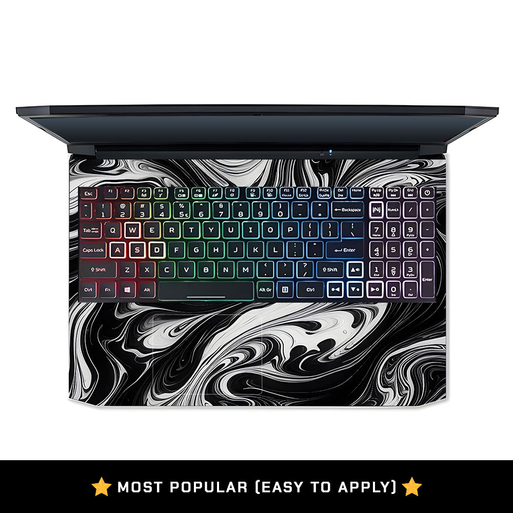 Black and White Marble Acer Nitro 5 AN515 44, 56 Laptop Skin