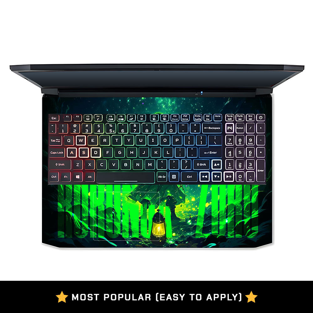 Roronoa Zoro Green Fury Acer Nitro 5 AN515 44, 56 Laptop Skin