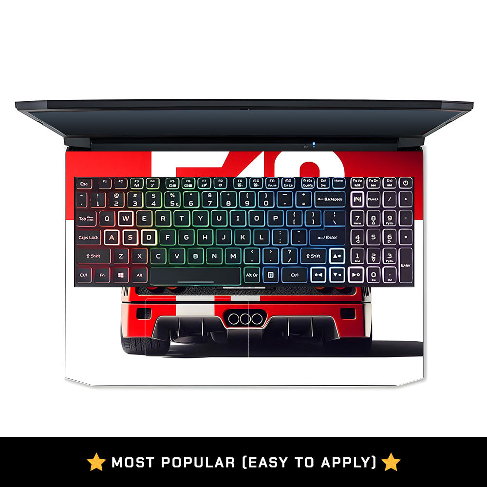 Cyan Blue to Black Gradient Acer Nitro 5 AN515 44, 56 Laptop Skin