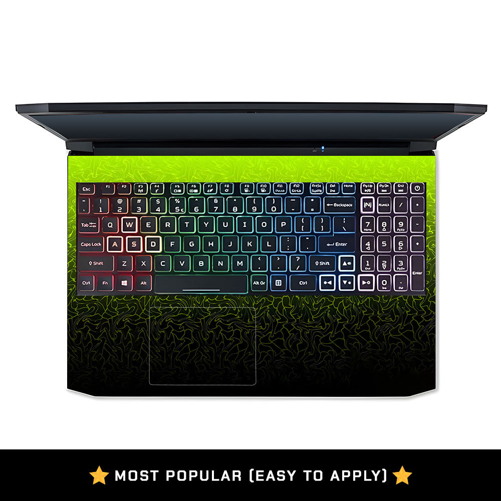 Lime Yellow to Black Gradient Acer Nitro 5 AN515 44, 56 Laptop Skin