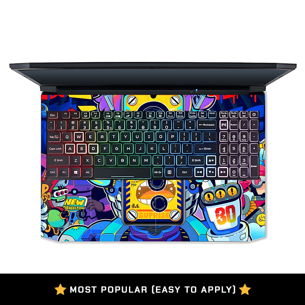 Futuristic Cyberpunk Vision Acer Nitro 5 AN515 44, 56 Laptop Skin