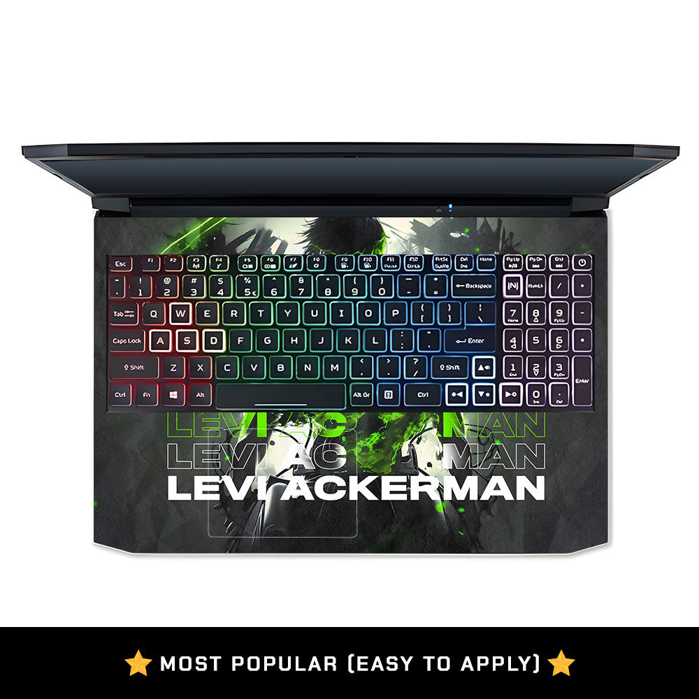 Levi Ackerman Neon Fury Acer Nitro 5 AN515 44, 56 Laptop Skin