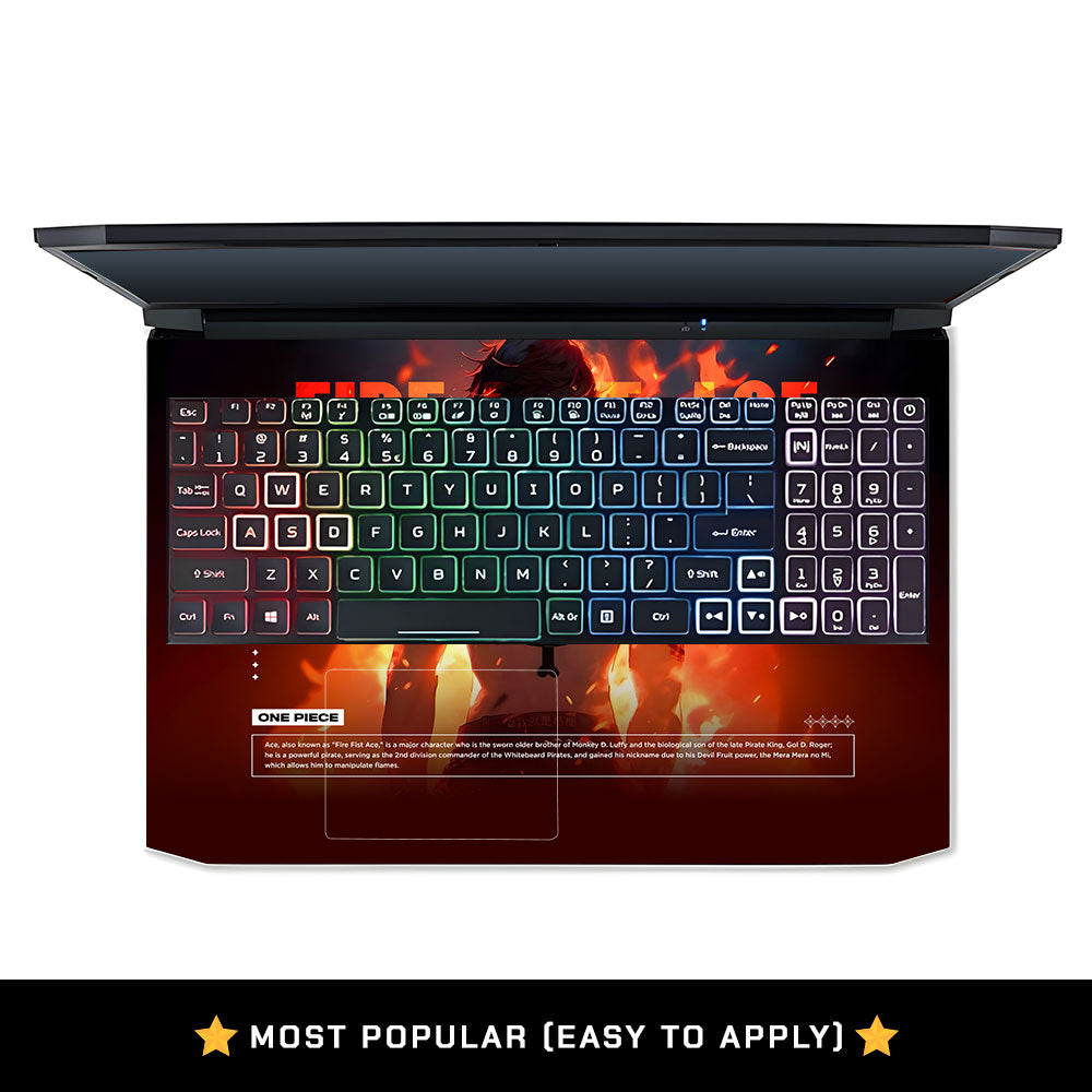 Anime Fire Pirate Acer Nitro 5 AN515 44, 56 Laptop Skin