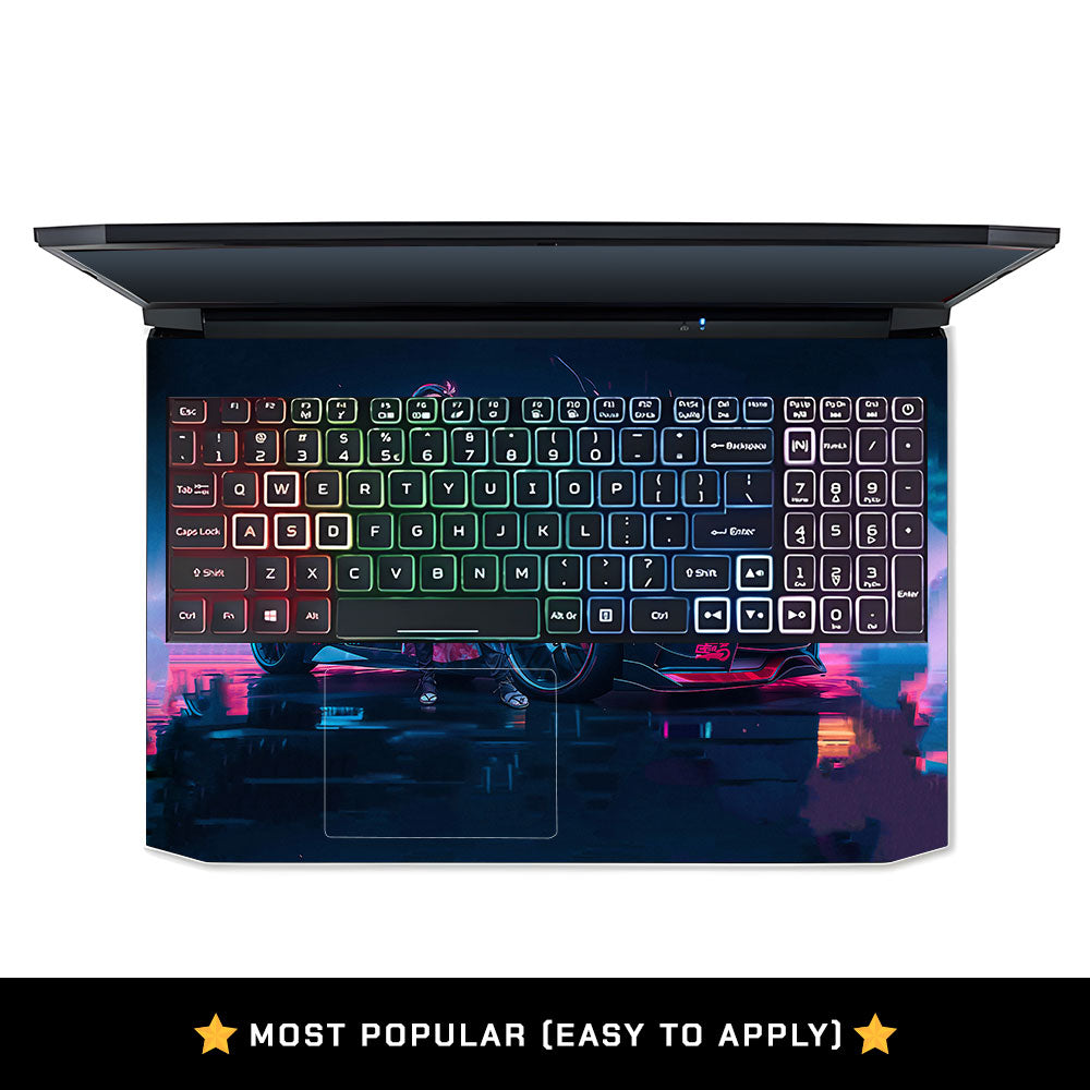 Neon Bloom Nezuko Racer Acer Nitro 5 AN515 44, 56 Laptop Skin