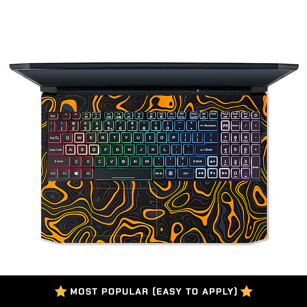 Amber Topographic Waves Acer Nitro 5 AN515 45, 55, 57 Laptop Skin