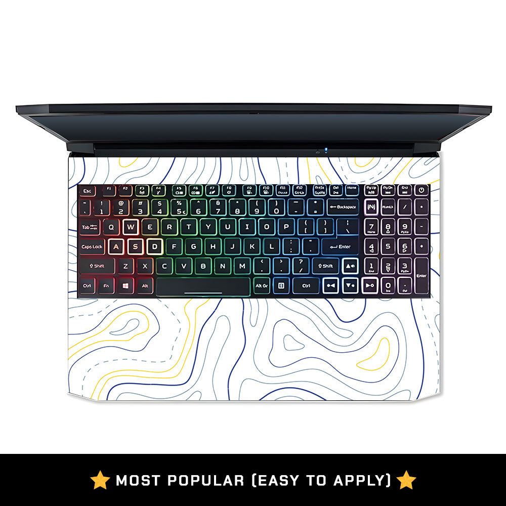 Minimalist Colorful Contours Acer Nitro 5 AN515 45, 55, 57 Laptop Skin