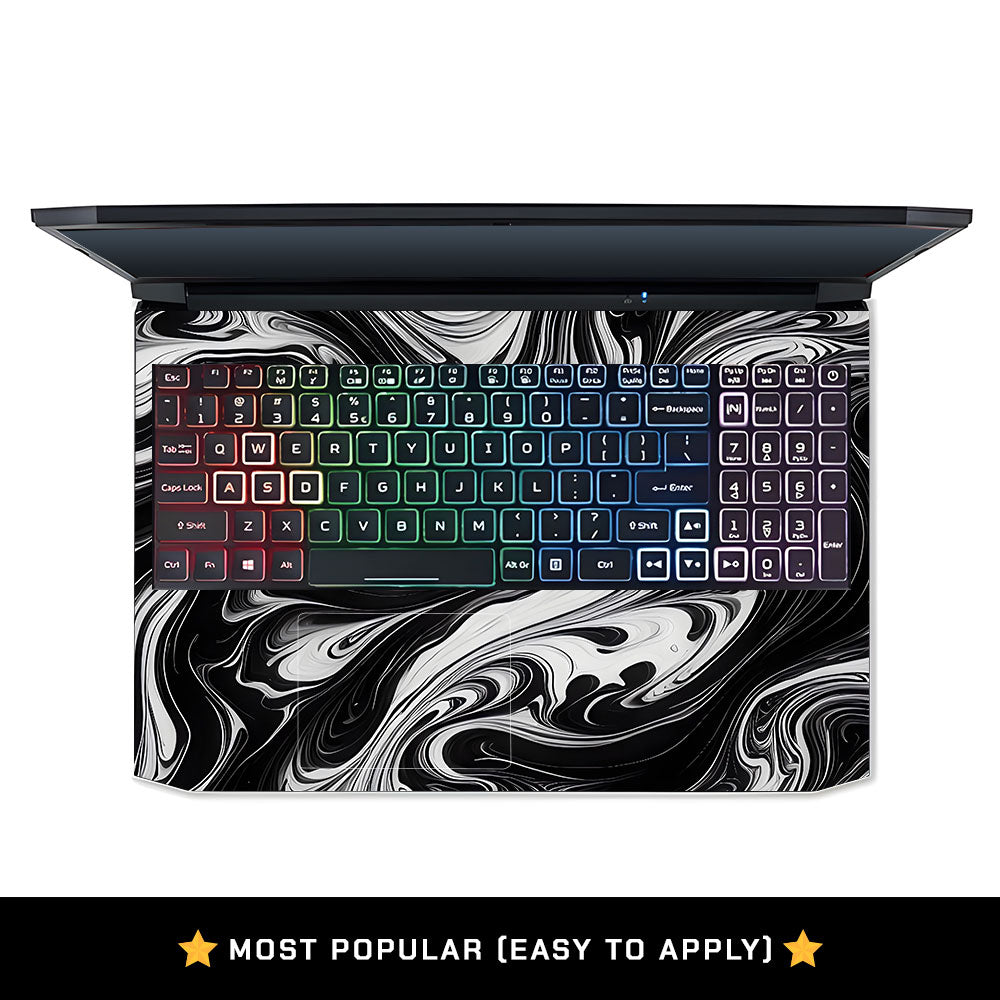 Black and White Marble Acer Nitro 5 AN515 45, 55, 57 Laptop Skin