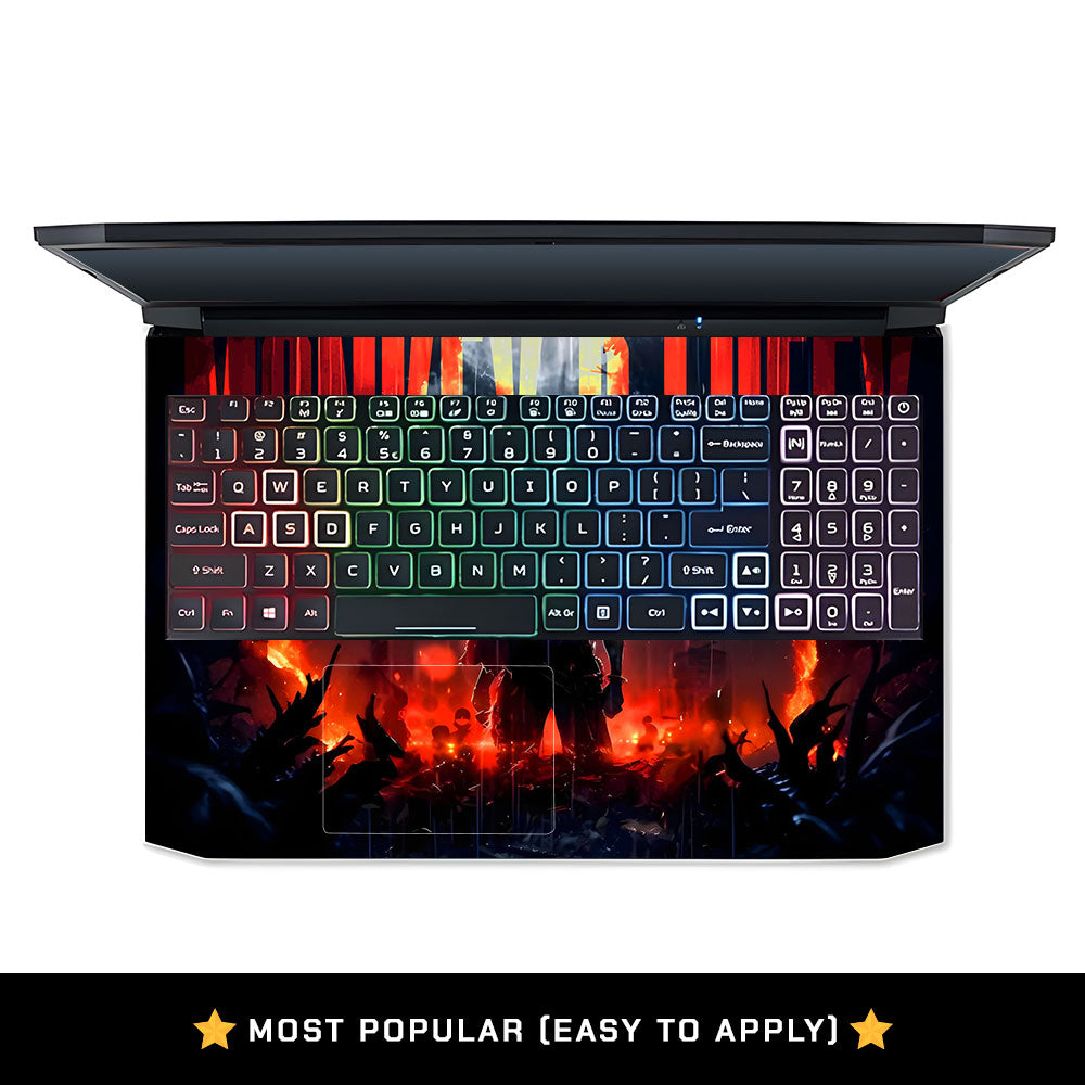Monkey D. Luffy Blazing Red Acer Nitro 5 AN515 45, 55, 57 Laptop Skin