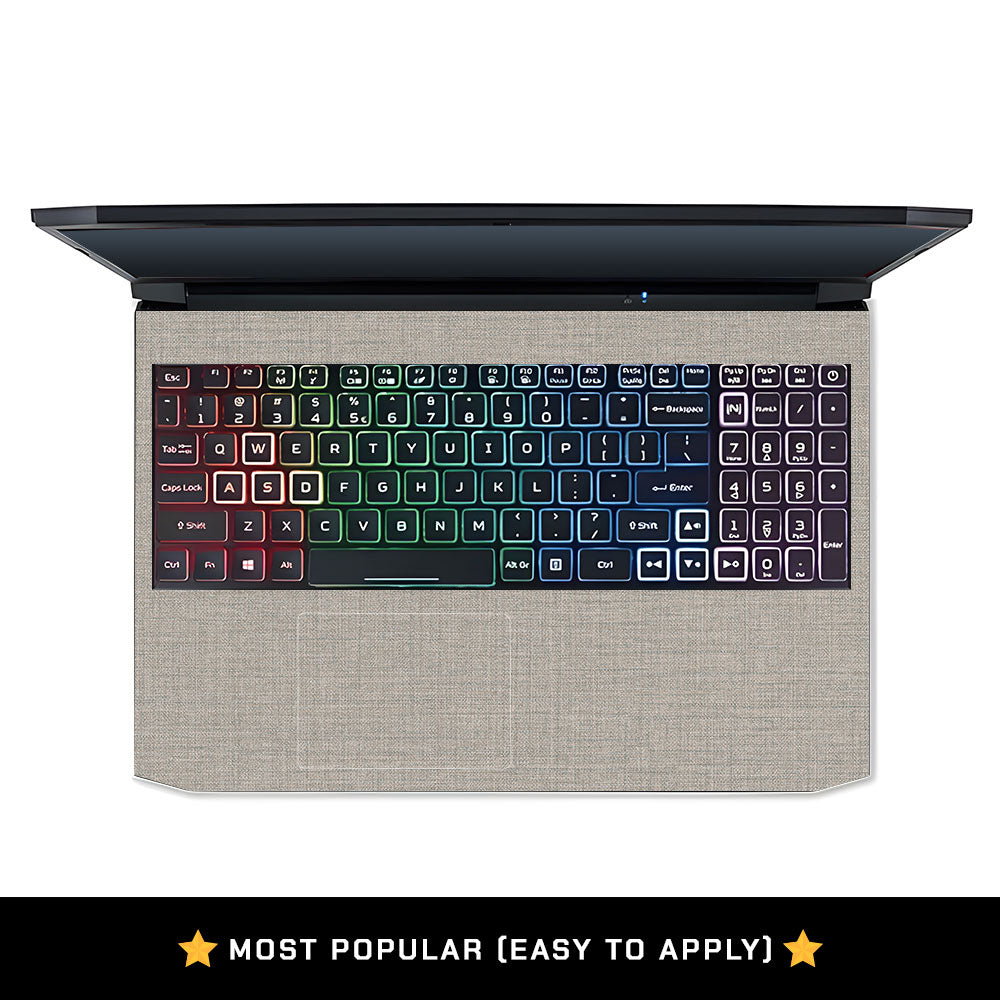 Textured Fabric Grey Acer Nitro 5 AN515 45, 55, 57 Laptop Skin