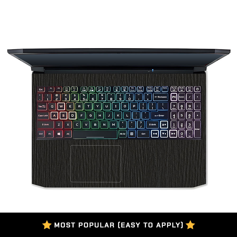 Textured Black Wood Acer Nitro 5 AN515 45, 55, 57 Laptop Skin