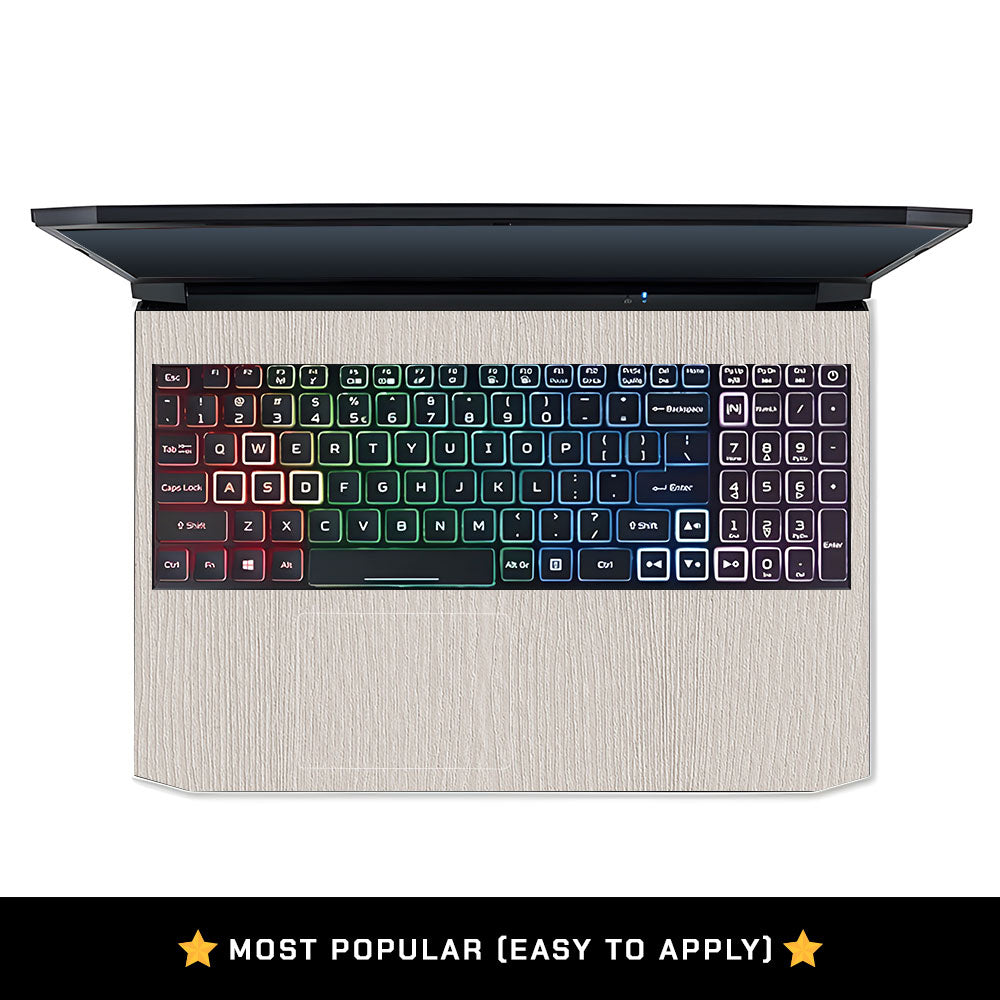 Textured White Wood Acer Nitro 5 AN515 45, 55, 57 Laptop Skin