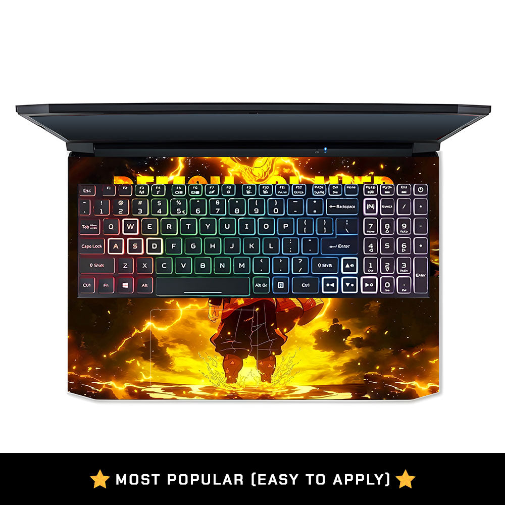 Zenitsu Lightning Strike Acer Nitro 5 AN515 45, 55, 57 Laptop Skin