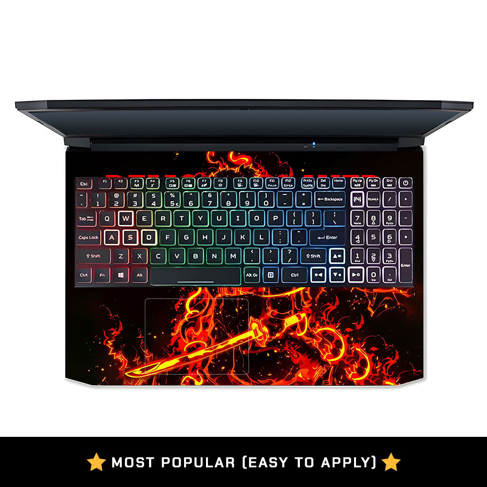 Rengoku Blazing Inferno Acer Nitro 5 AN515 45, 55, 57 Laptop Skin