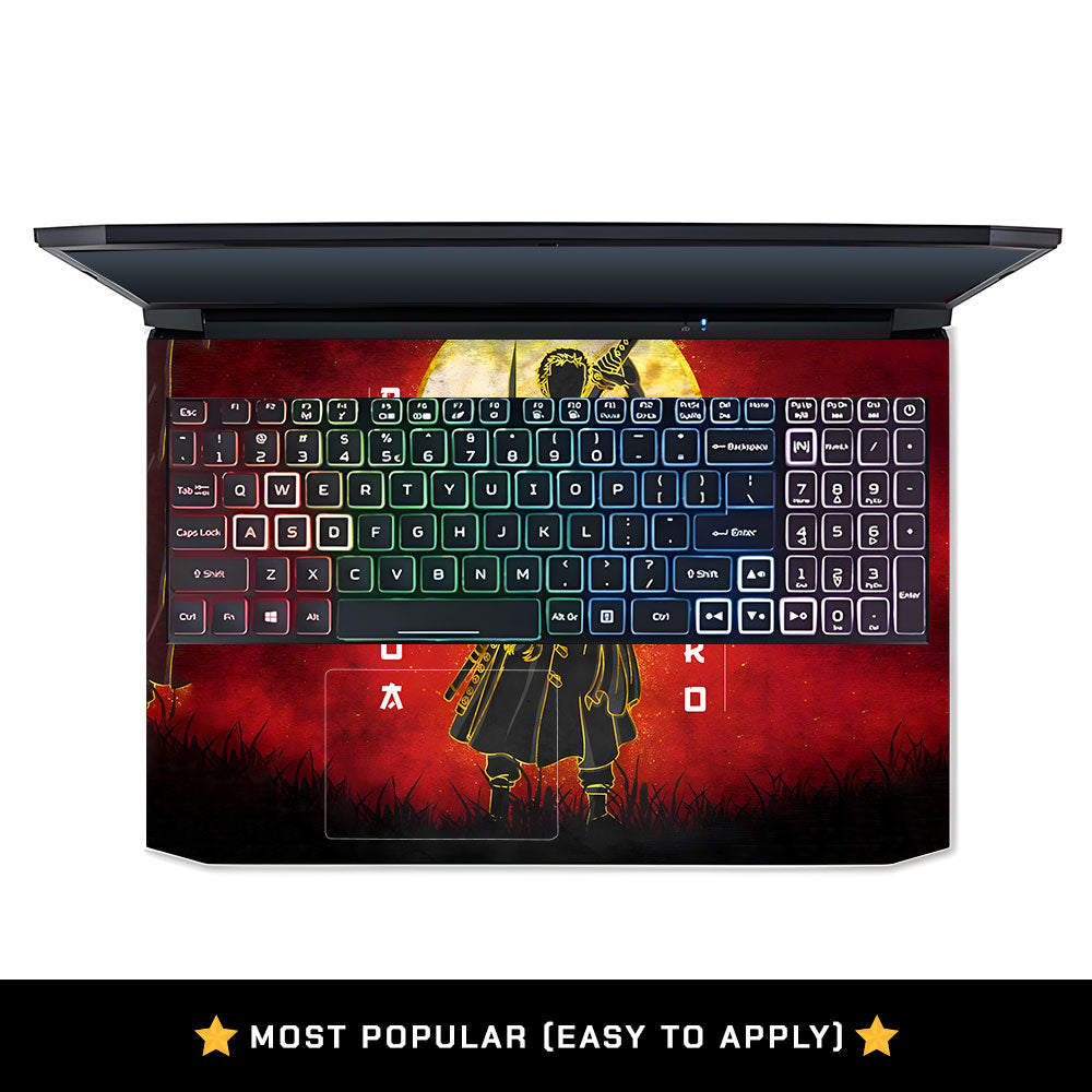 Zoro Under Golden Moon Acer Nitro 5 AN515 45, 55, 57 Laptop Skin