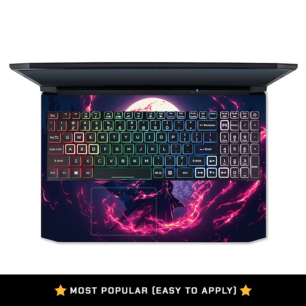 Tanjiro's Flame of Ember Acer Nitro 5 AN515 45, 55, 57 Laptop Skin