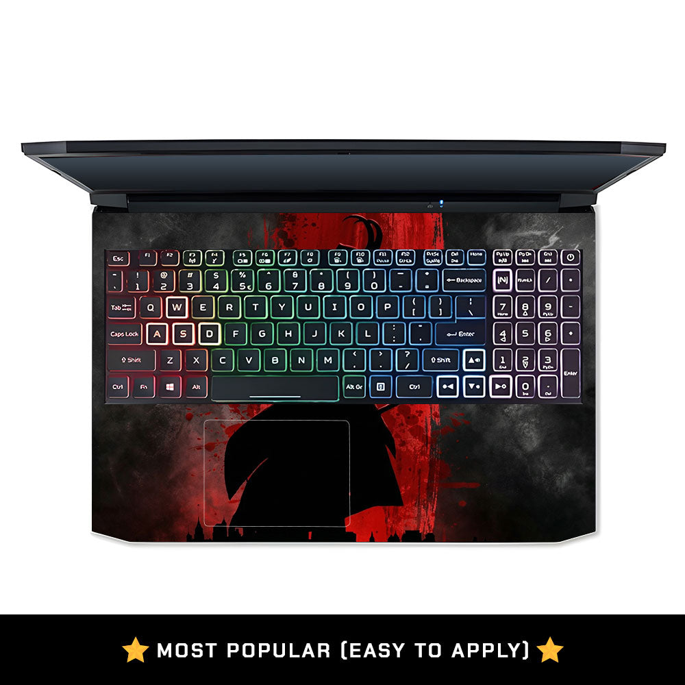 Red Villain Silhouette Acer Nitro 5 AN515 45, 55, 57 Laptop Skin