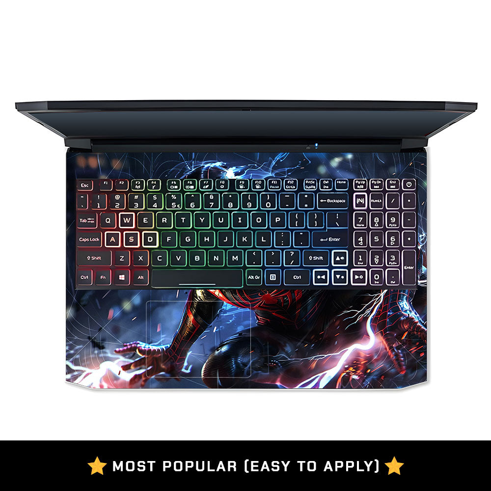 Miles Morales Shockwave Acer Nitro 5 AN515 45, 55, 57 Laptop Skin