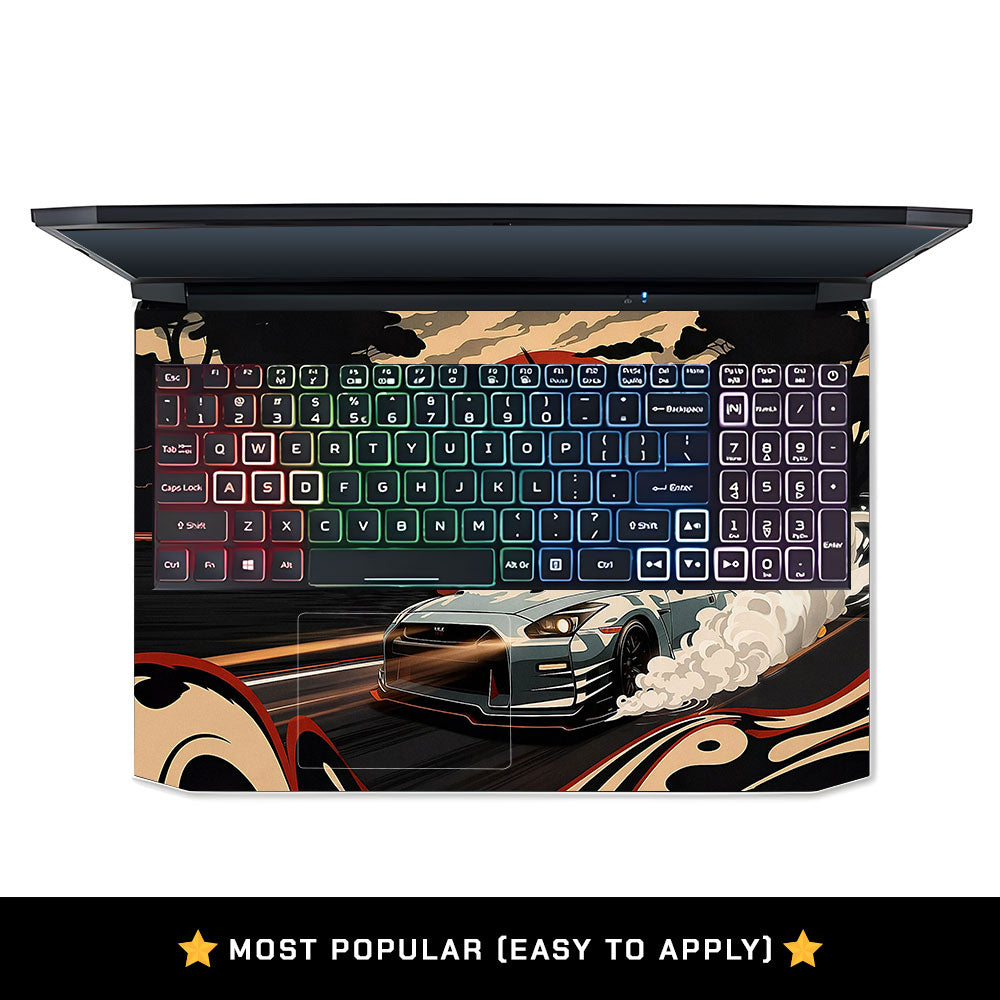 Samurai Rising Sun GTR Acer Nitro 5 AN515 45, 55, 57 Laptop Skin