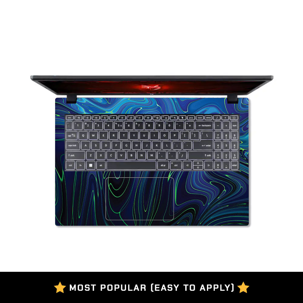 Cobalt Liquid Design Acer Nitro V ANV15 51 55CA Laptop Skin