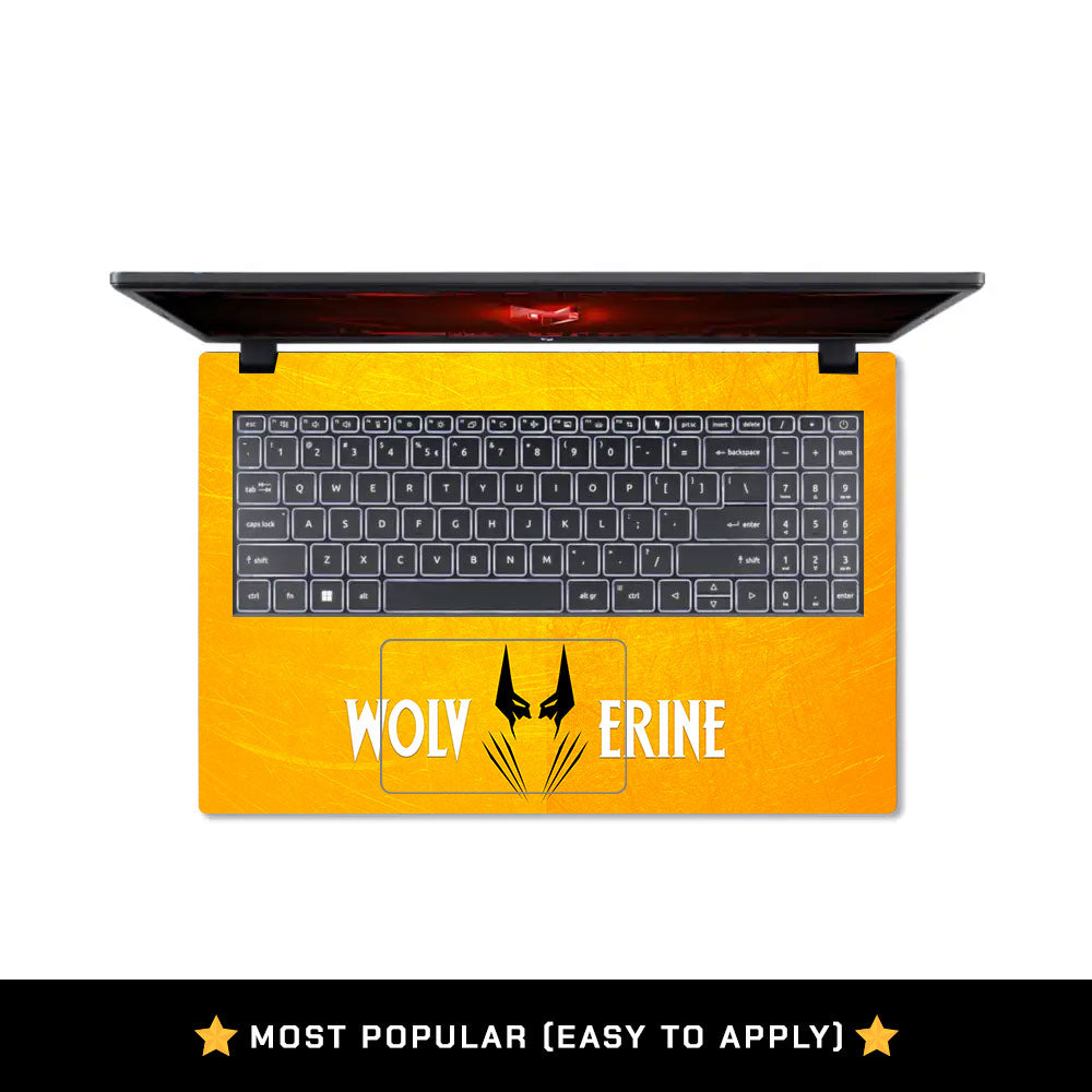 Wolverine with Yellow Background Acer Nitro V ANV15 51 55CA Laptop Skin