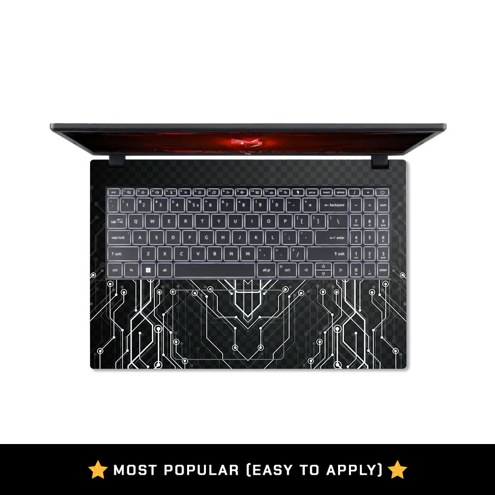 Black Digital Circuit Acer Nitro V ANV15 51 55CA Laptop Skin