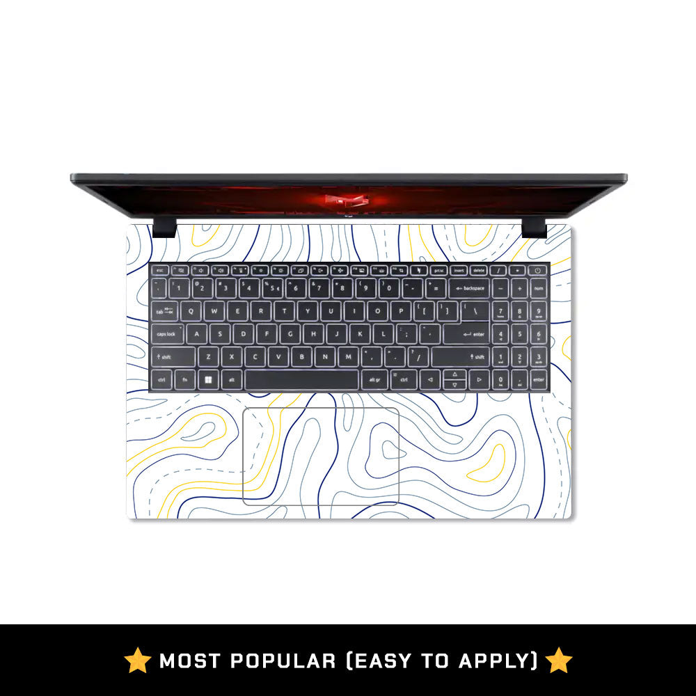 Minimalist Colorful Contours Acer Nitro V ANV15 51 55CA Laptop Skin
