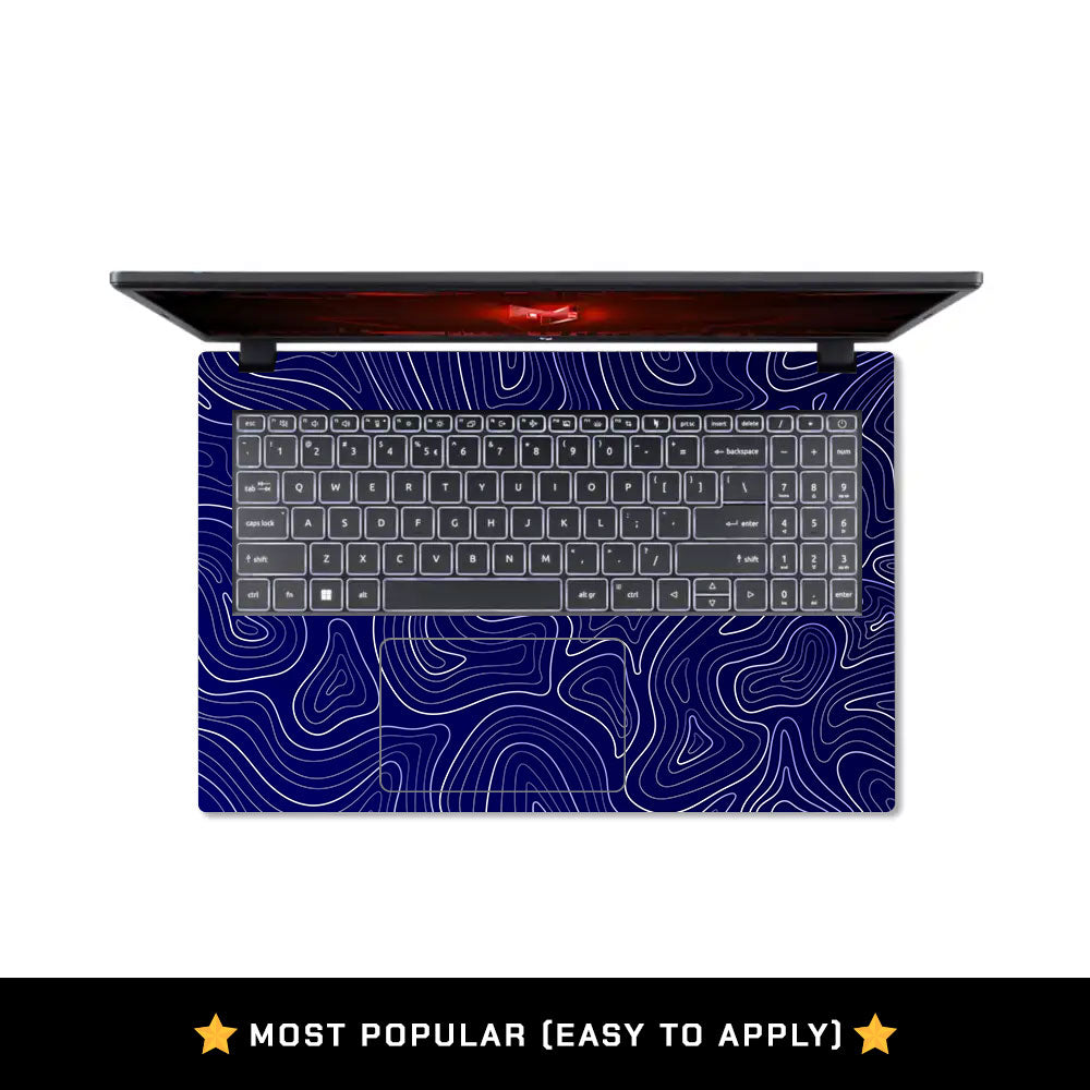 Deep Blue Contour Depths Acer Nitro V ANV15 51 55CA Laptop Skin