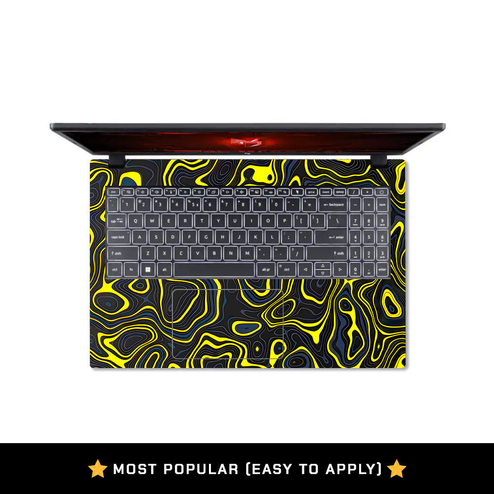 Neon Lava Contours Acer Nitro V ANV15 51 55CA Laptop Skin