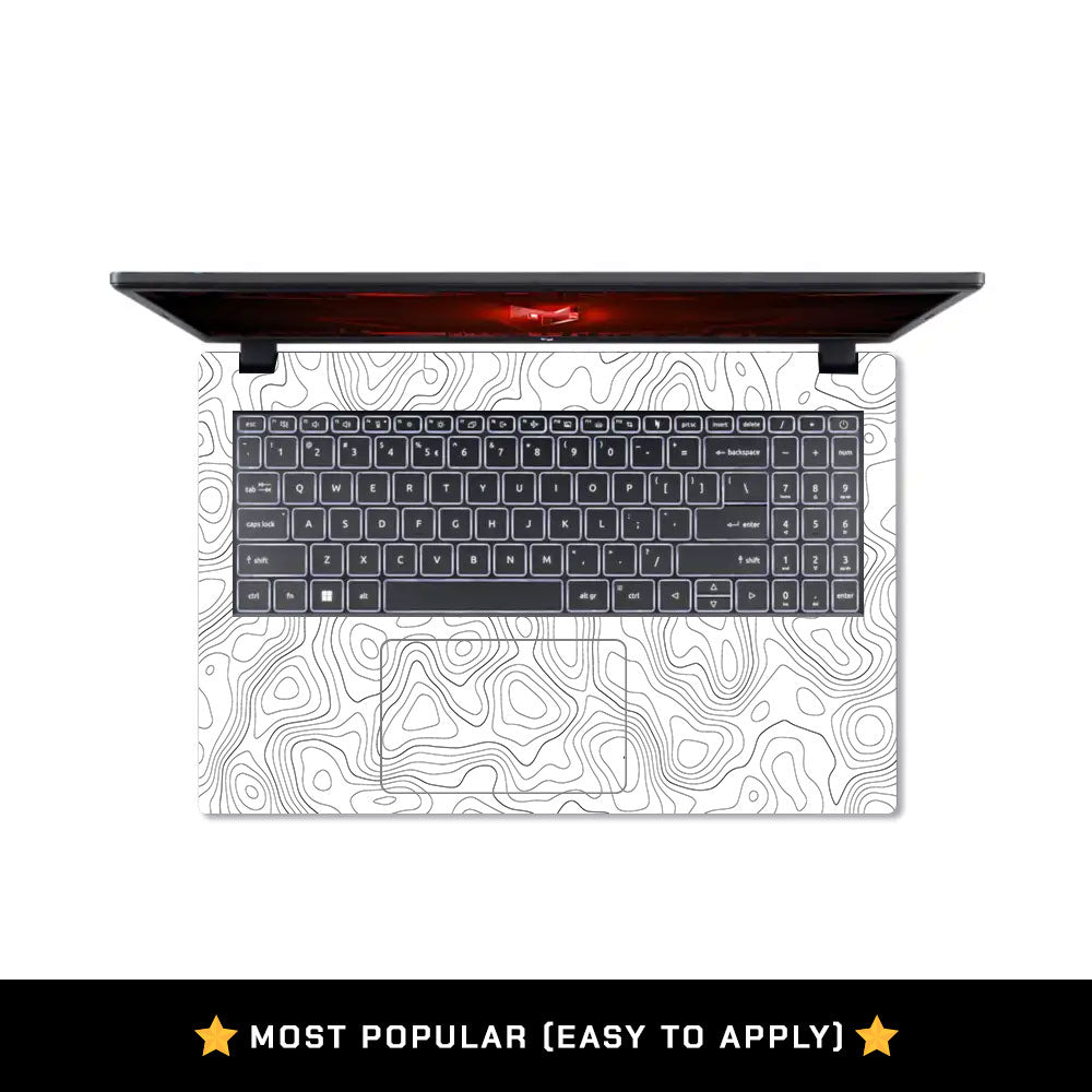 White Contour Design Acer Nitro V ANV15 51 55CA Laptop Skin