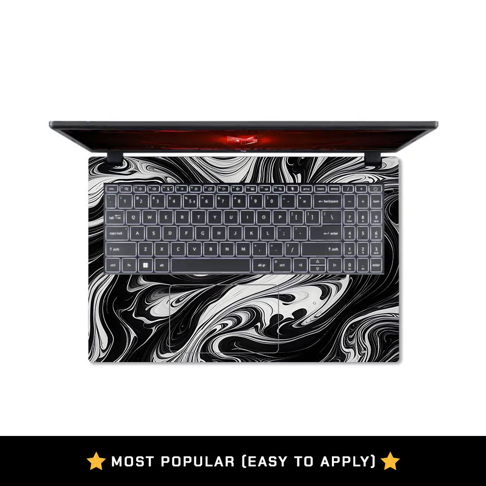 Black and White Marble Acer Nitro V ANV15 51 55CA Laptop Skin