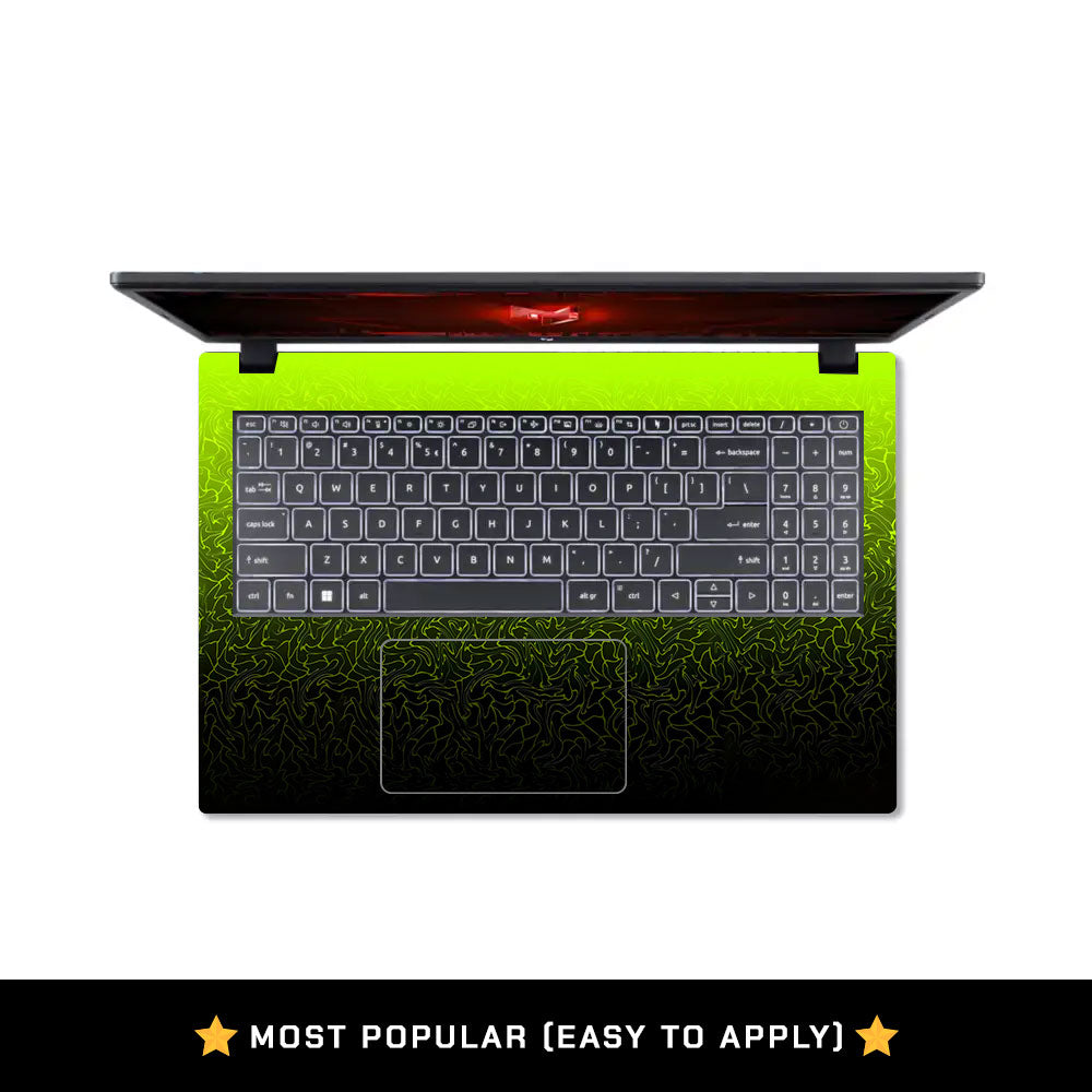 Lime Yellow to Black Gradient Acer Nitro V ANV15 51 55CA Laptop Skin