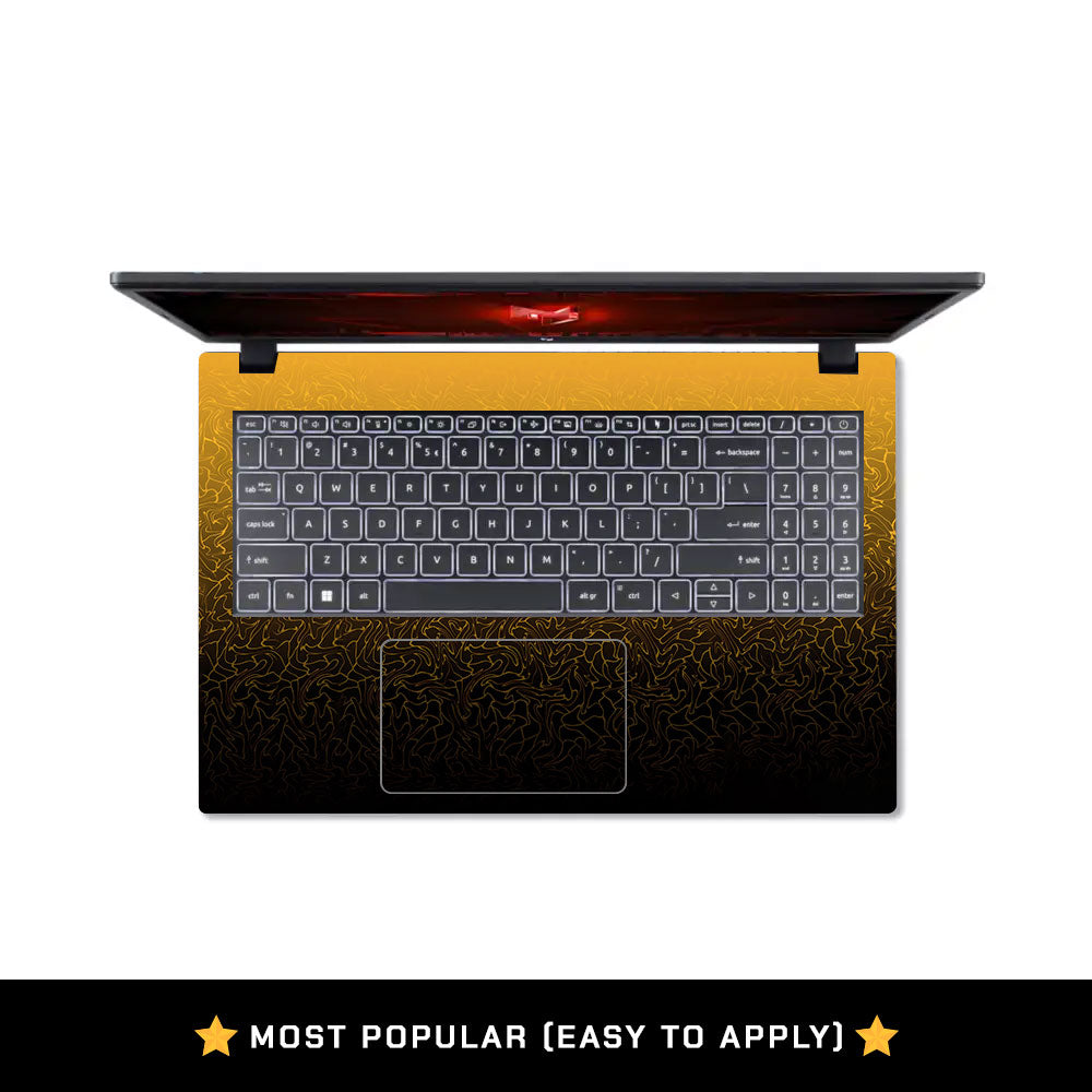 Orange to Black Gradient Acer Nitro V ANV15 51 55CA Laptop Skin