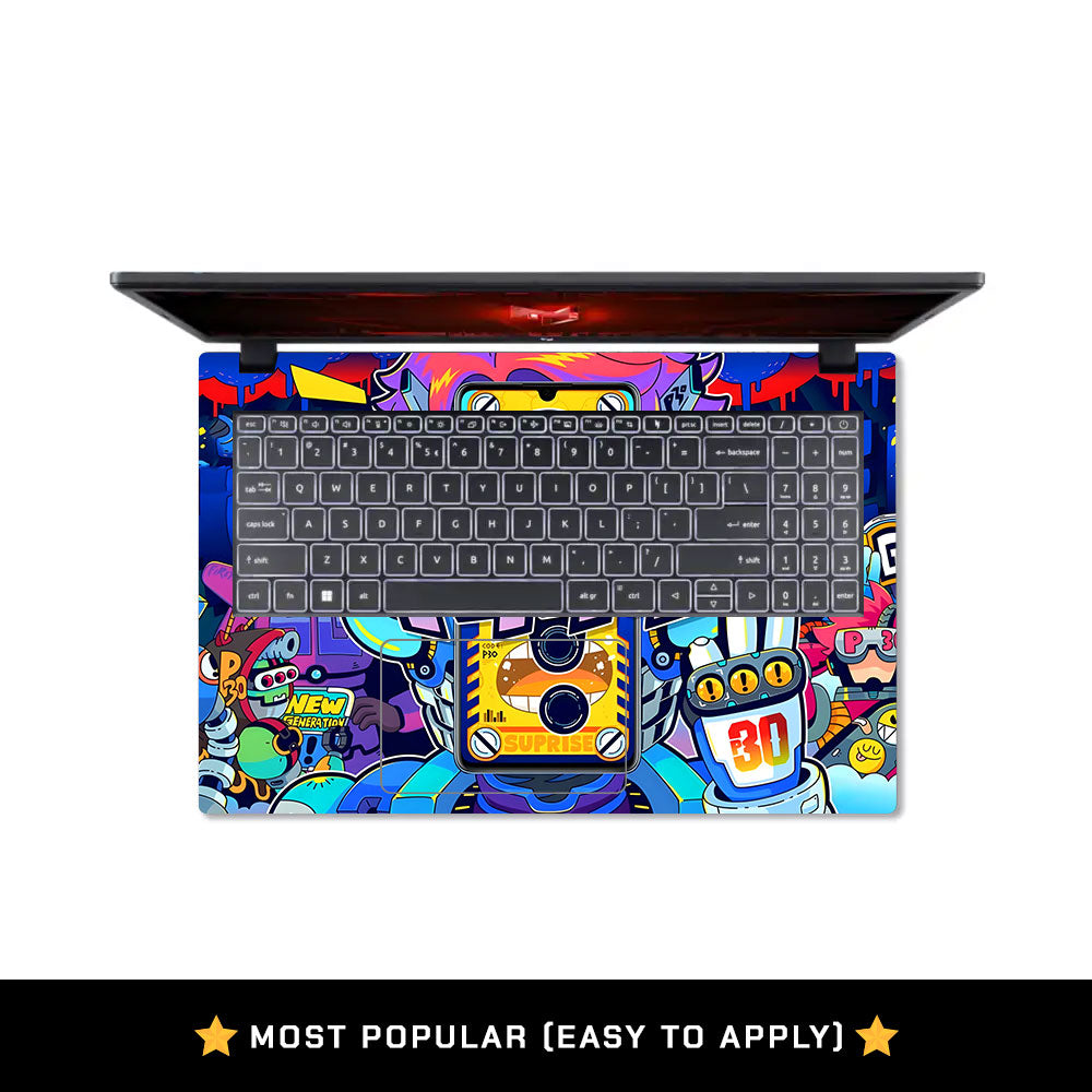 Futuristic Cyberpunk Vision Acer Nitro V ANV15 51 55CA Laptop Skin