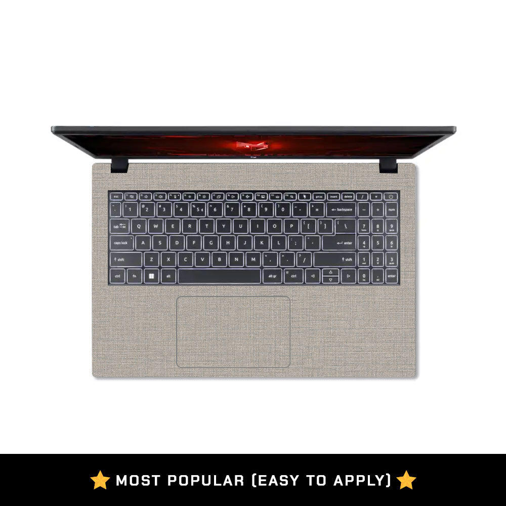 Textured Fabric Grey Acer Nitro V ANV15 51 55CA Laptop Skin
