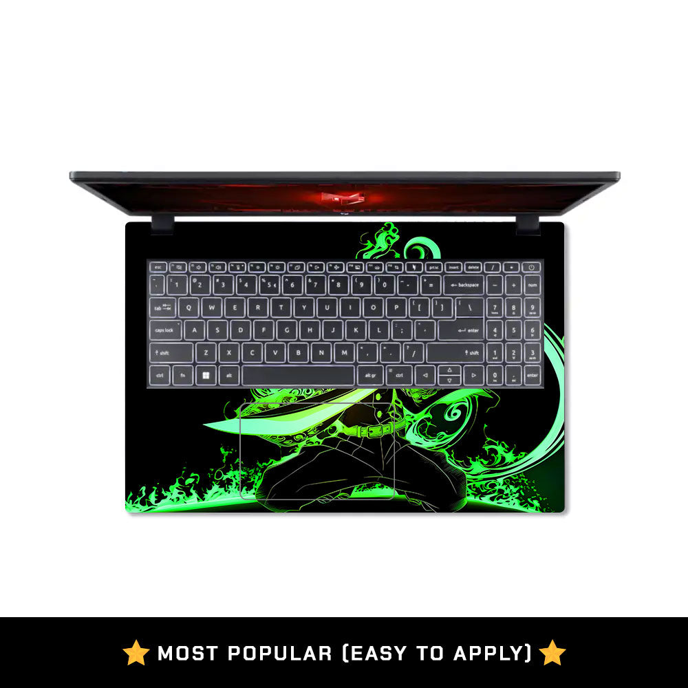 Tanjiro Green Flame Dance Acer Nitro V ANV15 51 55CA Laptop Skin