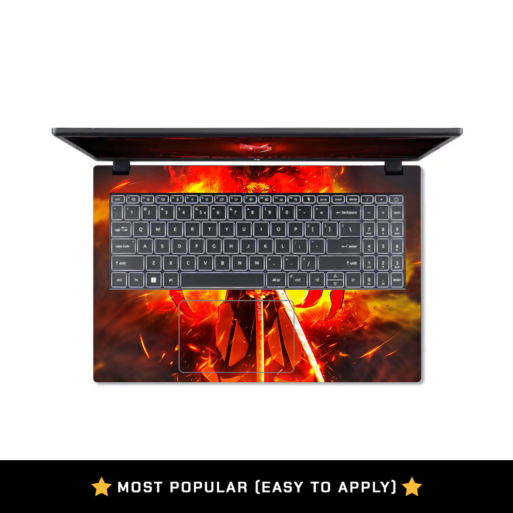 Anime Flame Swordsman Acer Nitro V ANV15 51 55CA Laptop Skin