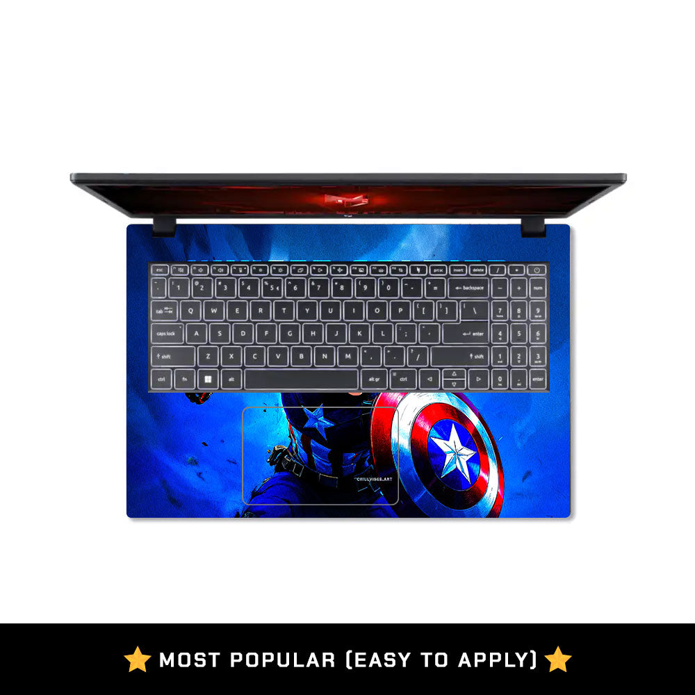 Shield of Justice Captain America Acer Nitro V ANV15 51 55CA Laptop Skin