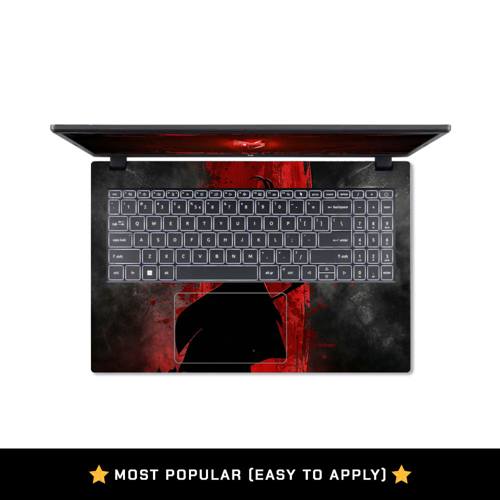 Red Villain Silhouette Acer Nitro V ANV15 51 55CA Laptop Skin