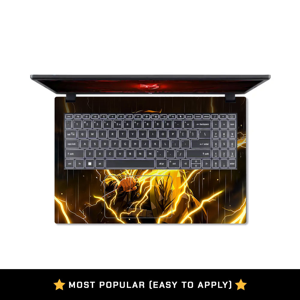 Thunder Soul Lightning Zenitsu Acer Nitro V ANV15 51 55CA Laptop Skin