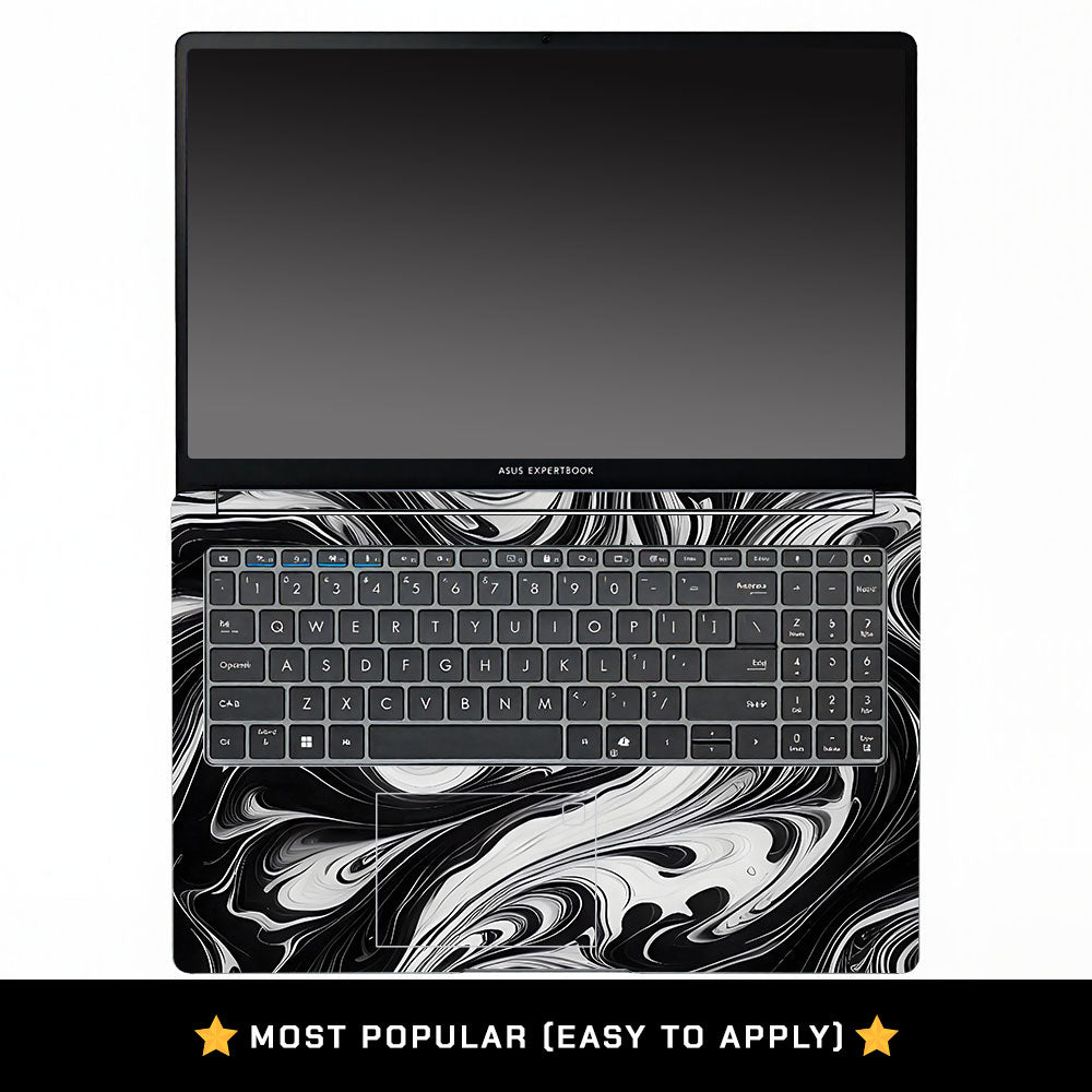Black and White Marble Asus ExpertBook P1503 Laptop Skin