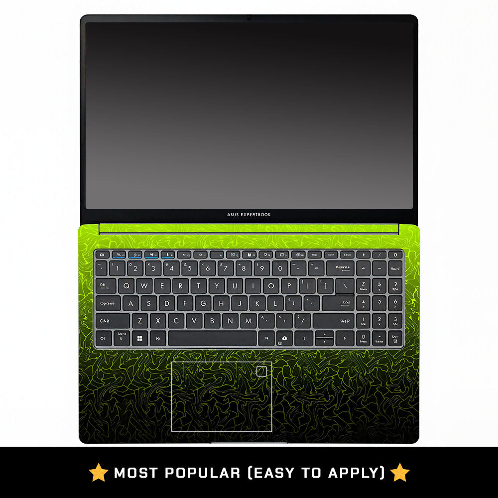 Lime Yellow to Black Gradient Asus ExpertBook P1503 Laptop Skin