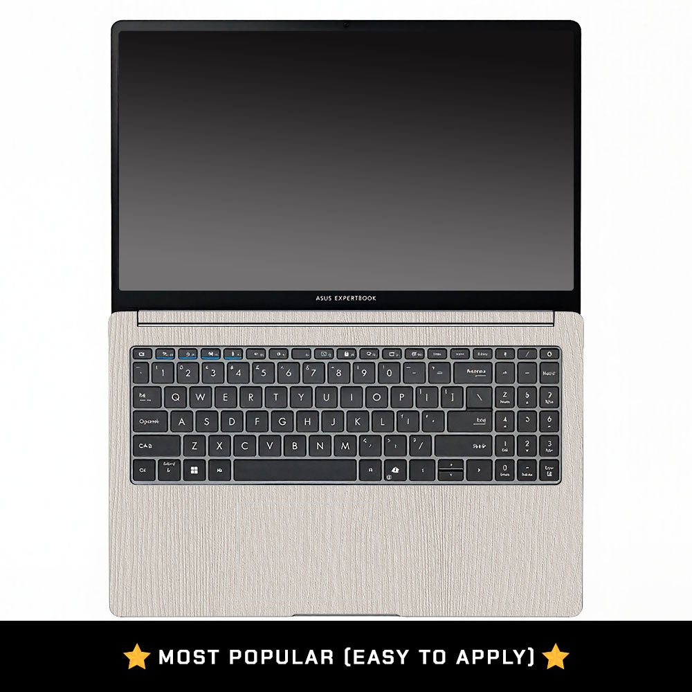 Textured White Wood Asus ExpertBook P1503 Laptop Skin