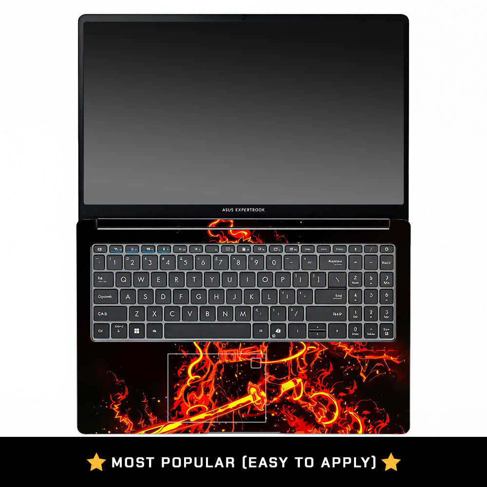 Blazing Anime Swordsman Asus ExpertBook P1503 Laptop Skin