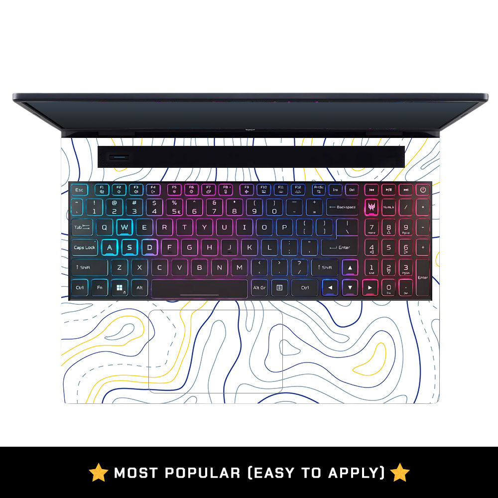 Minimalist Colorful Contours Acer Predator Helios Neo 16 N22Q22B Laptop Skin
