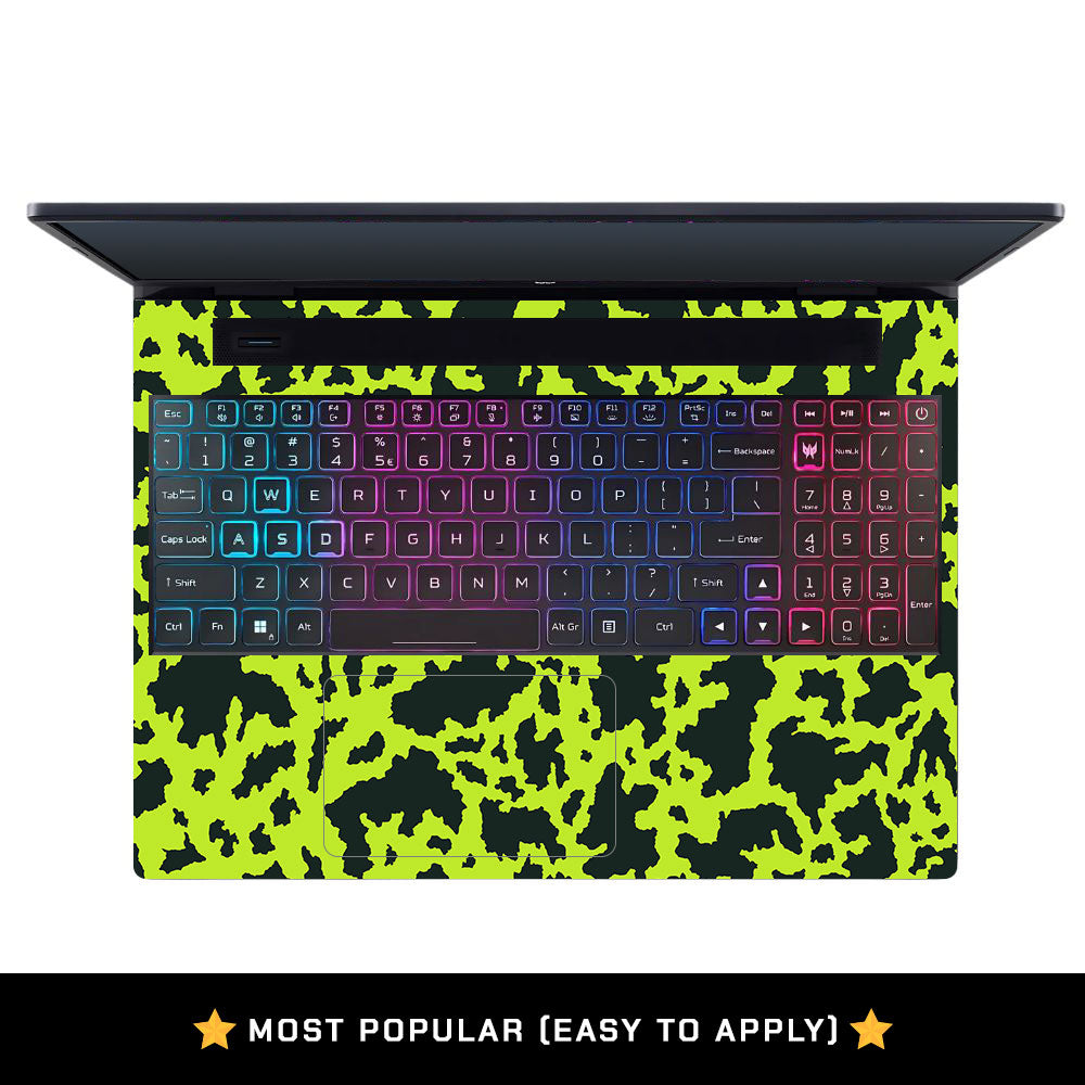 Neon Green Splatter Camo Acer Predator Helios Neo 16 N22Q22B Laptop Skin