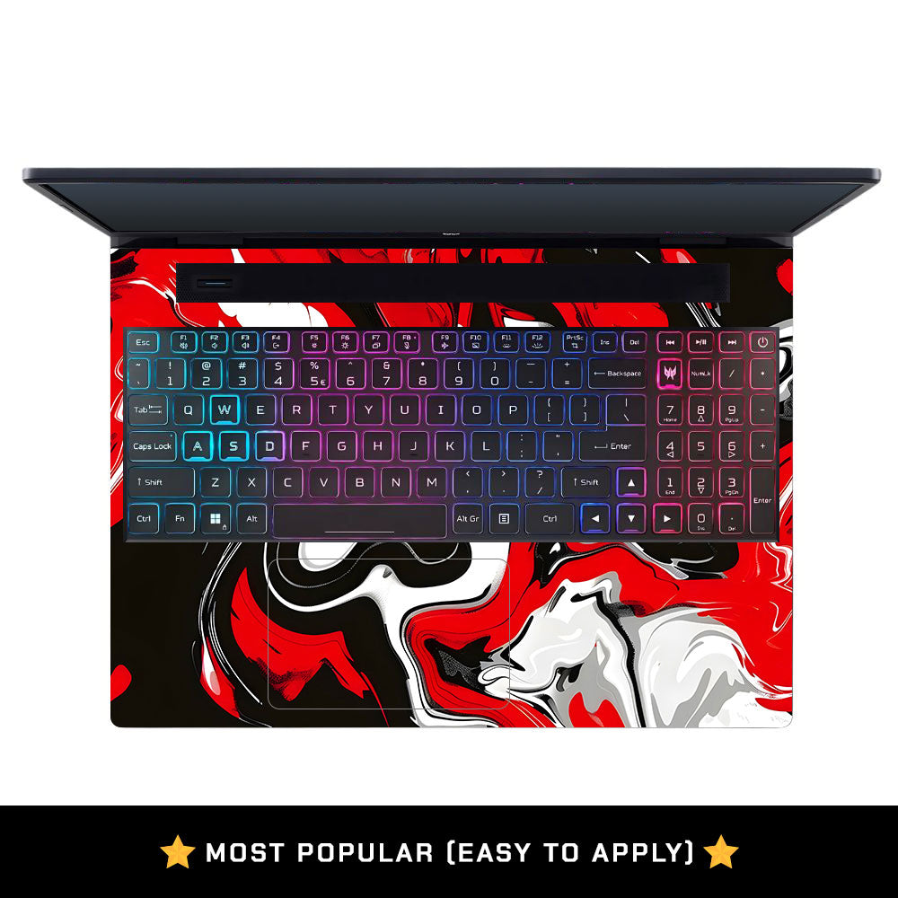 Red and White Marble Acer Predator Helios Neo 16 N22Q22B Laptop Skin