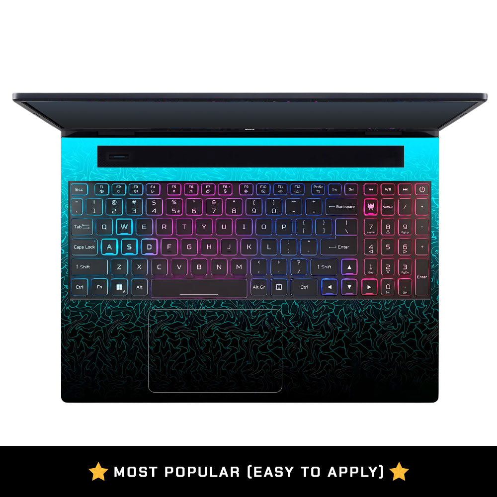 Cyan Blue to Black Gradient Acer Predator Helios Neo 16 N22Q22B Laptop Skin