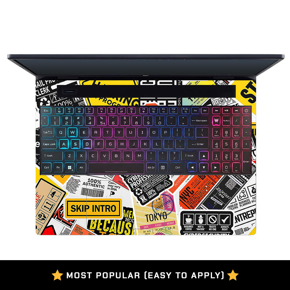 Tech Aesthetic Sticker Collage Acer Predator Helios Neo 16 N22Q22B Laptop Skin